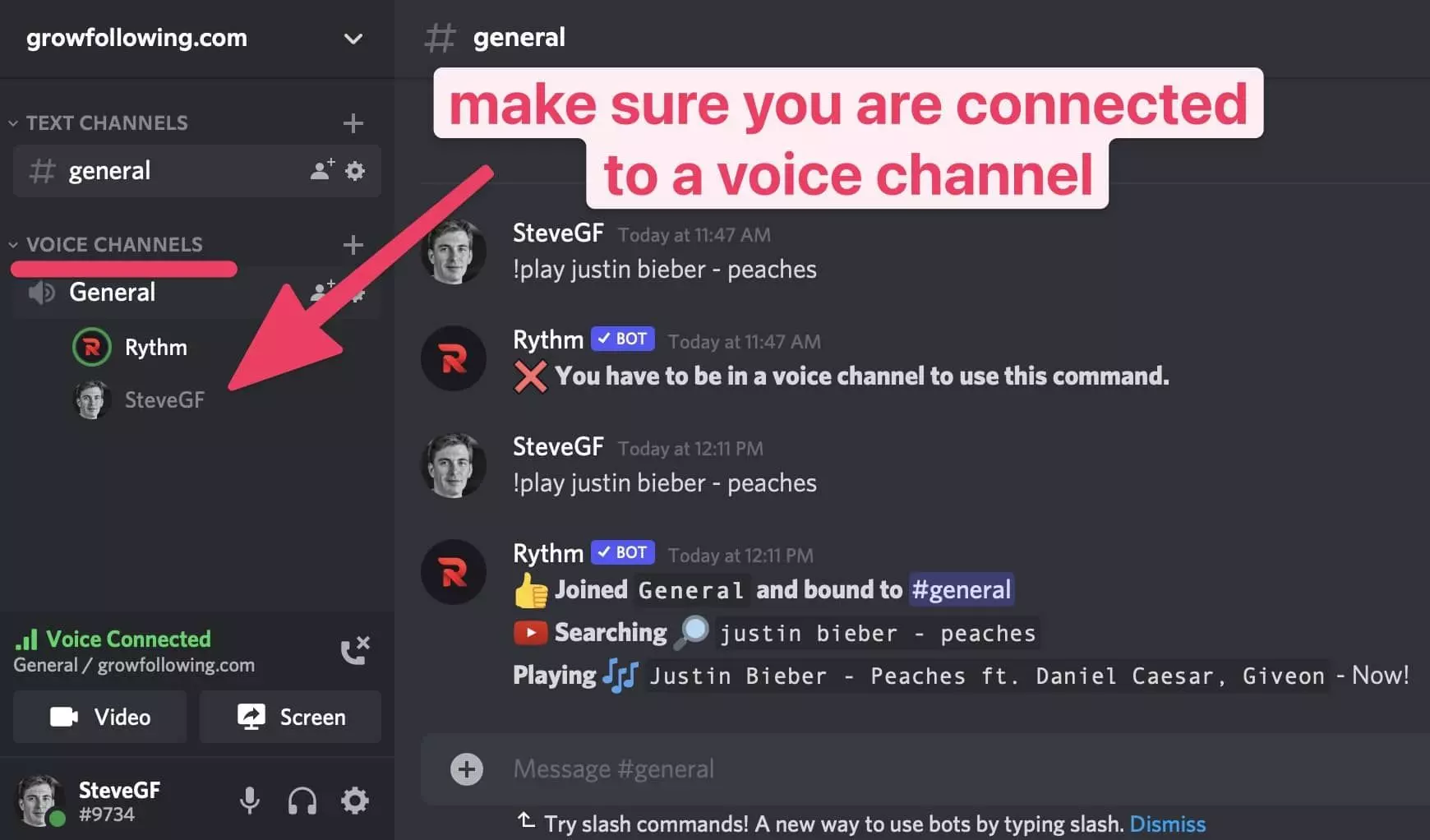 How To Play Music On Discord With Rythm Bot Groovy Bot Nov 21